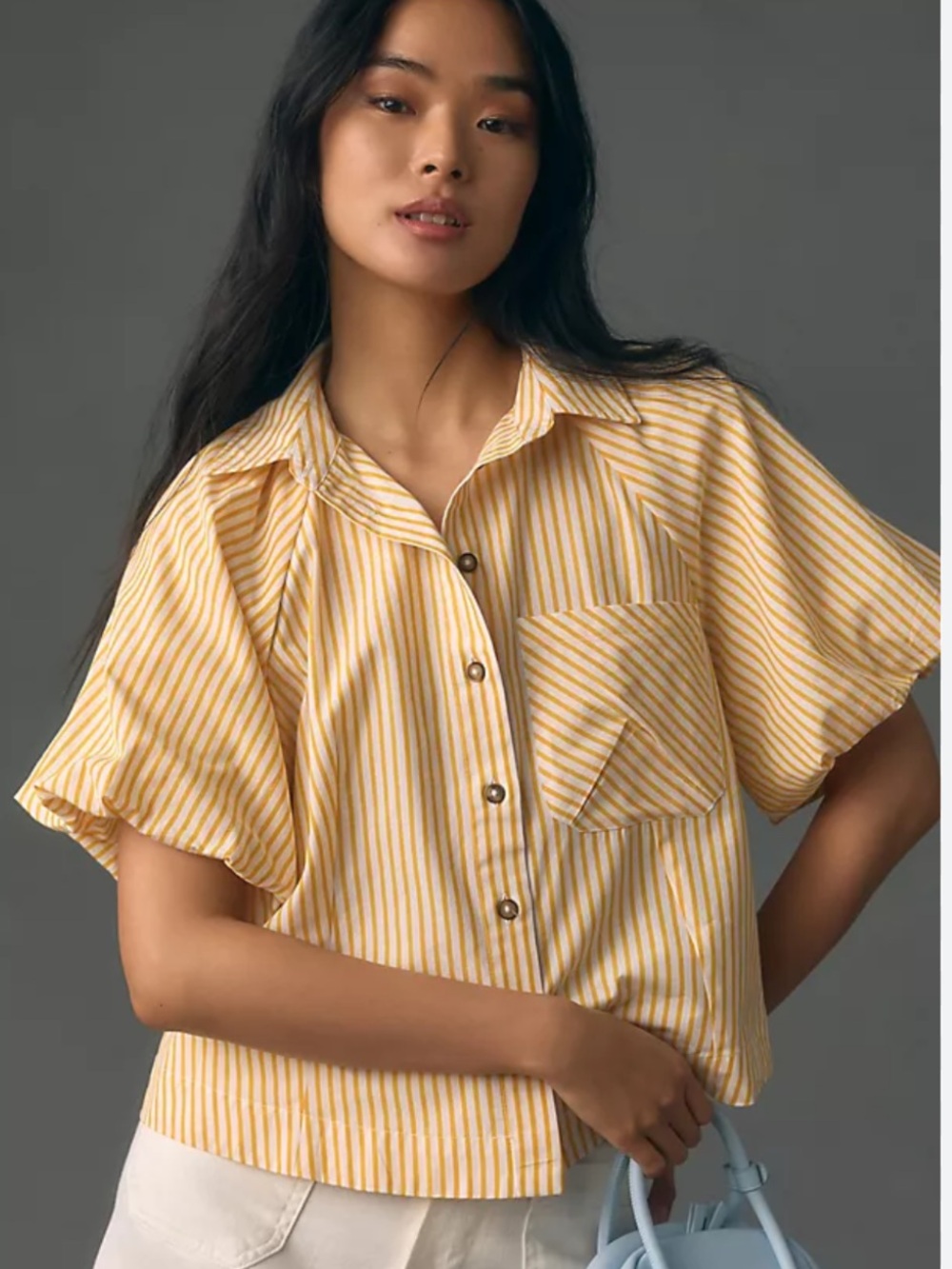 Anthropologie Maeve Zooey Bubble Sleeve Blouse XXS